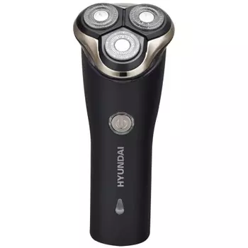 Бритва роторная Hyundai H-SH8090 реж.эл.:3 питан.:аккум. черный/золотистый
