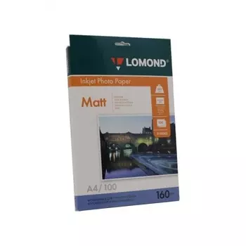 Бумага Lomond 0102005 A4/160г/м2/100л./белый матовое для струйной печати