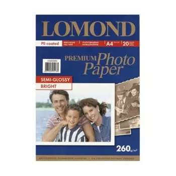 Бумага Lomond 1103301 A4/260г/м2/20л./белый полуглянцевое для струйной печати