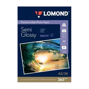 Бумага Lomond 1106302 A3/265г/м2/20л./белый полуглянцевое/полуглянцевое для струйной печати