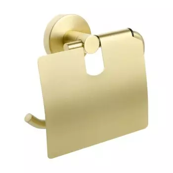 Бумагодержатель с крышкой золото-сатин Fixsen Comfort Gold (FX-87010)