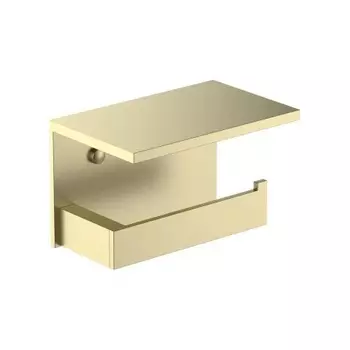 Бумагодержатель с полкой для телефона Timo Petruma золото матовое (15243/17)