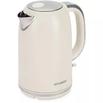 Чайник электрический Hyundai HYK-S9900 1.7л. 2200Вт молочный/серебристый (металл)
