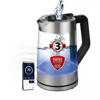 Чайник электрический Polaris PWK 1725CGLD 1.7л. 2200Вт серебристый матовый