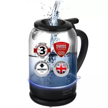 Чайник электрический Polaris PWK 1753CGL, белый/ черный