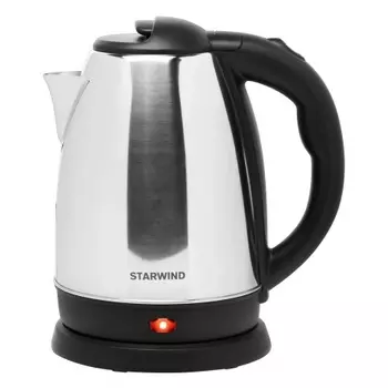 Чайник электрический Starwind SKS1053 1.8л. 1500Вт серебристый/черный корпус: металл/пластик