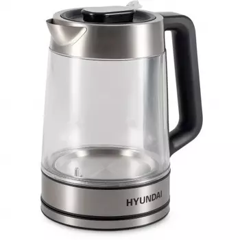 Чайник электрический Hyundai HYK-G5607 1.9л. 2200Вт черный/серебристый (стекло)
