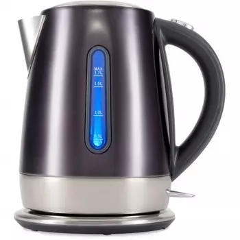 Чайник электрический Hyundai HYK-S7777 1.7л. 2200Вт графит/серебристый (металл)