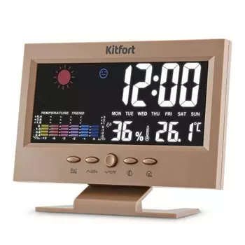Часы с термометром и гигрометром Kitfort КТ-3710