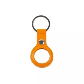 Чехол-брелок Red Line кожаный для AirTag двусторонний, оранжевый УТ000025888