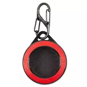 Чехол-брелок Red Line с карабином для Airtag пластик + экокожа, красный УТ000025956