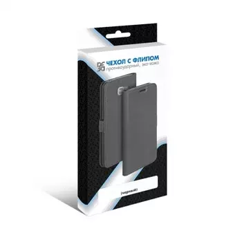 Чехол DF для Samsung Galaxy A12 Black sFlip-75