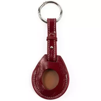 Чехол кожаный Red Line брелок для AirTag, красный УТ000026121