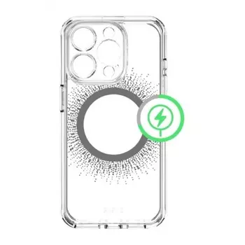 Чехол-накладка AVANA AURA Compatible with MagSafe для iPhone 15 Pro (6.1"), прозрачный/черный