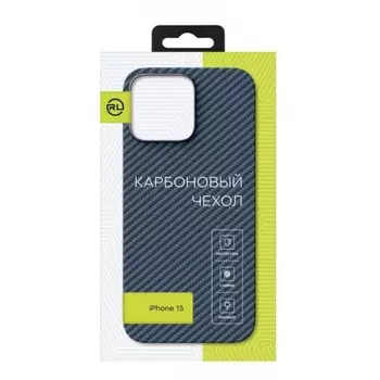 Чехол Red Line для iPhone 15, для MagSafe, карбон, матовый, синий УТ000037393
