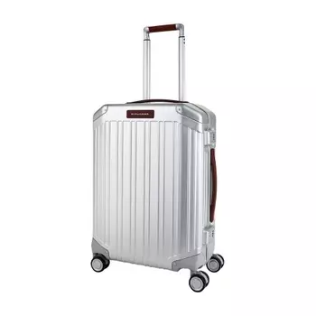 Чемодан Piquadro ALU, серый/коричневый, 40x54x20 см, 37 л