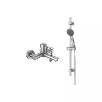 D0103030SS Душевой комплект Logic NEW со смесителем для ванны и душа Logic NEW из нержавеющей стал