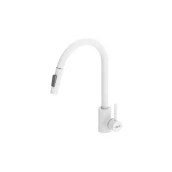D3007533 Logic Кухонный смеситель с вытягивающимся изливом, белый