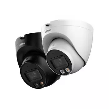 DAHUA DH-IPC-HDW2249TP-S-IL-0280B Уличная турельная IP-видеокамера Full-color с ИИ 2Мп, 1/2.8” CMOS, объектив 2.8мм, видеоаналитика, ИК до 30м, LED до 30м, IP67, корпус: металл, пластик