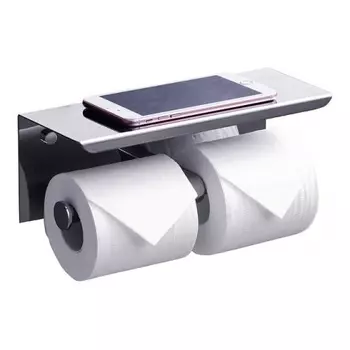 Держатель туалетной бумаги с полкой RUSH Edge (ED77142A)