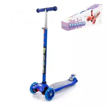Детский самокат Полесье (с наклейкой V1) синий арт.# 0072-V1(С)