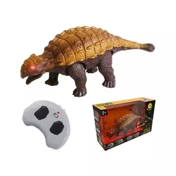 Динозавр ANKYLOSAURUS на РУ (свет,звук) в коробке горят глаза,открывает рот,виляет хвостом,ходит,рычит 6668