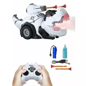 Динозавр на РУ (свет,звук,пар) со стрелами в коробке аккумулятор;сказки,песни,подвижные хвост и челюсть ZYA-A3124-1