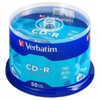 Диск CD-R Verbatim 700Mb 52x Cake Box (50шт) (43351)