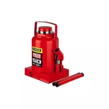 Домкрат бутылочный гидравлический STAYER RED FORCE, 50т, 300-480 мм (43160-50)
