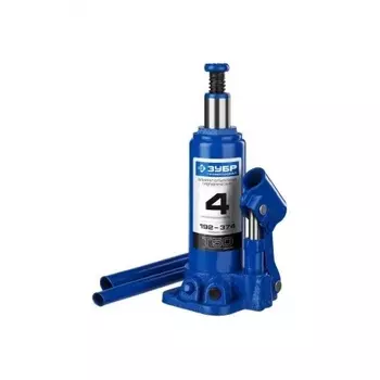 Домкрат бутылочный гидравлический ЗУБР 4т, 192-374 мм Профессионал (43060-4)