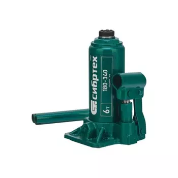 Домкрат гидравлический бутылочный, 6 т, 180-340 мм// Сибртех