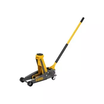 Домкрат гидравлический подкатной, 3 т, 125-470 мм, быстрый подъем, проф.// Denzel