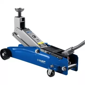 Домкрат подкатной ЗУБР Т-77, 3т, 192-533 мм, с высоким подъемом, Профессионал (43055-3)