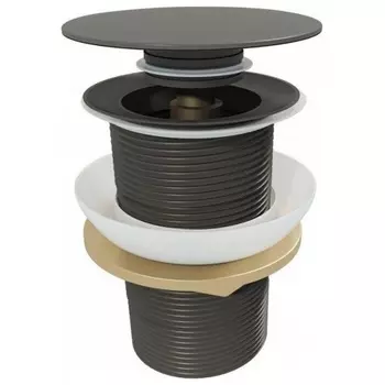 Донный клапан без перелива Teymi Solli для раковины, графит матовый T140206