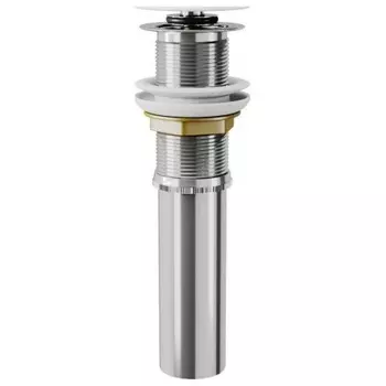 Донный клапан DK для раковины клик-клак без перелива белая крышка (DC9016)