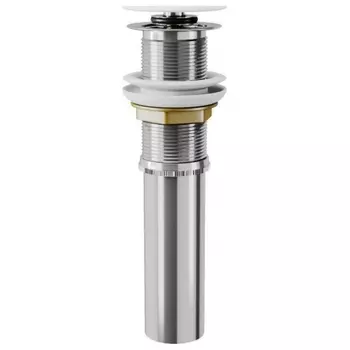 Донный клапан DK для раковины (умывальника) 1/4" клик-клак, белая матовая крышка (DC9008)