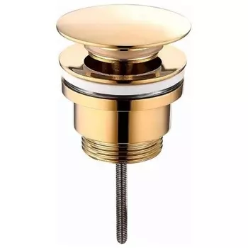 Донный клапан с переливом Teymi Lina для раковины, золото глянцевый T140215