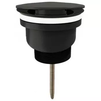 Донный клапан с переливом Teymi Lina для раковины, черный матовый T140114