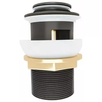 Донный клапан с переливом Teymi Ritta для раковины, черный матовый T140124