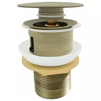 Донный клапан с переливом Teymi Solli для раковины, бронза матовый T140204