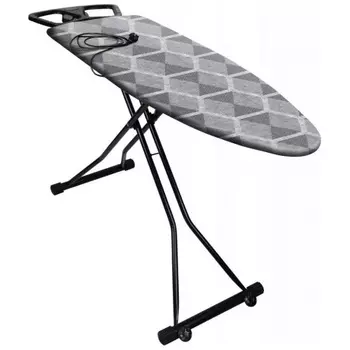 Доска глад. "Nika sport" ,моноблок,хлопок, роз., колесики д/перемещения, 122*40, геометрический NS/1