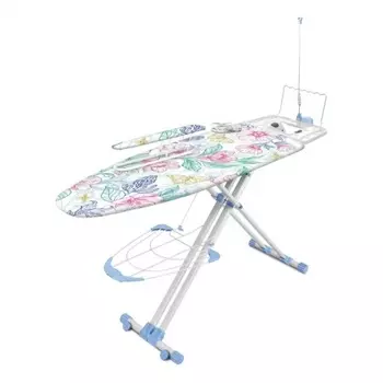 Доска глад."Валенсия 2 "Валенсия цветы", (перф.лист) подст. д/пароген.рук,пол.д/белья,колесики,НВ2/1