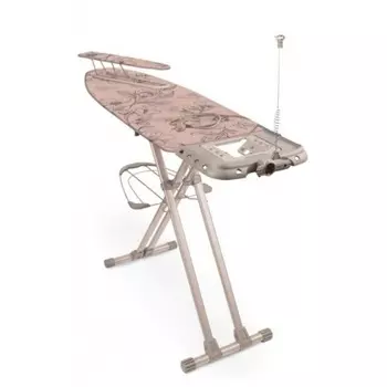 Доска гладильная "SOPHY" тефлон, рукав, полка д/белья, подст. д/пароген, эл.роз. 123*46 см SF/SC Haushait