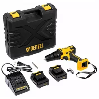 Дрель-шуруповерт аккумуляторная CDL-18-02BM, Li-Ion, 18 В, 2 акк.// Denzel