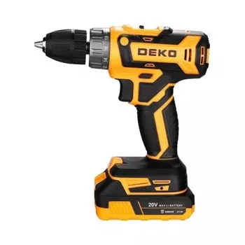 Дрель-шуруповерт аккумуляторная ударная DEKO DKCID20FU-Li, 20В, 1x2.0Ач
