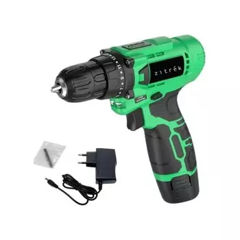 Дрель-шуруповерт аккумуляторная Zitrek Green Li Plus, 12В, 1x1.5Ач