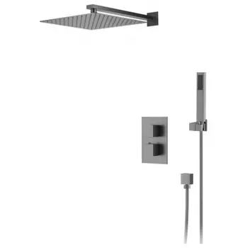 Душевая система для душа DK встраиваемая термостатическая серый графит Bayern.Liszt (DA2515706A04)