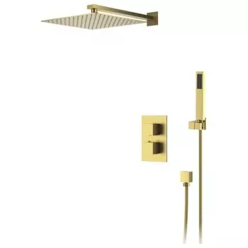 Душевая система для душа DK встраиваемая термостатическая матовое золото Bayern.Liszt (DA2515707A04)