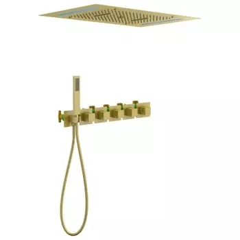 Душевая система встроенная с термостатом Timo Petruma золото матовое (SX-5229/17SM)