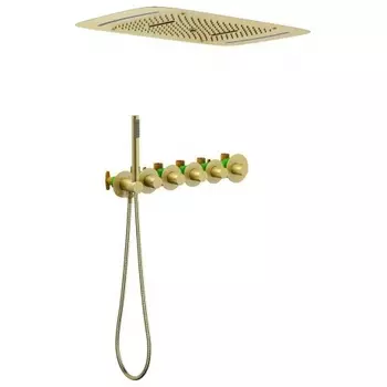 Душевая система встроенная с термостатом Timo Saona золото матовое (SX-2319/17SM)